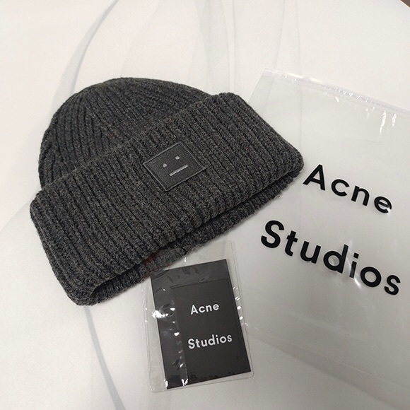 Acne Studios Charcoal Knit Beanie